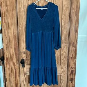 Navy blue denim dress